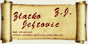 Zlatko Jeftović vizit kartica
